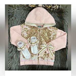 Grananimals kids sequined jacket size 6 & socks and bow price is firm